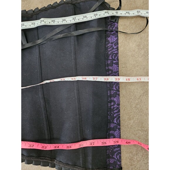 NEW Purple Black Lace Design Corset Top Sweetheart Crop Womens Size 6XL Plus - Picture 12 of 14